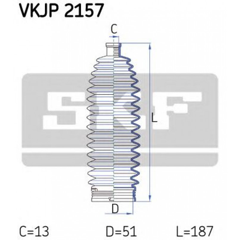 VKJP 2157 SKF - Пильовик привідного валу